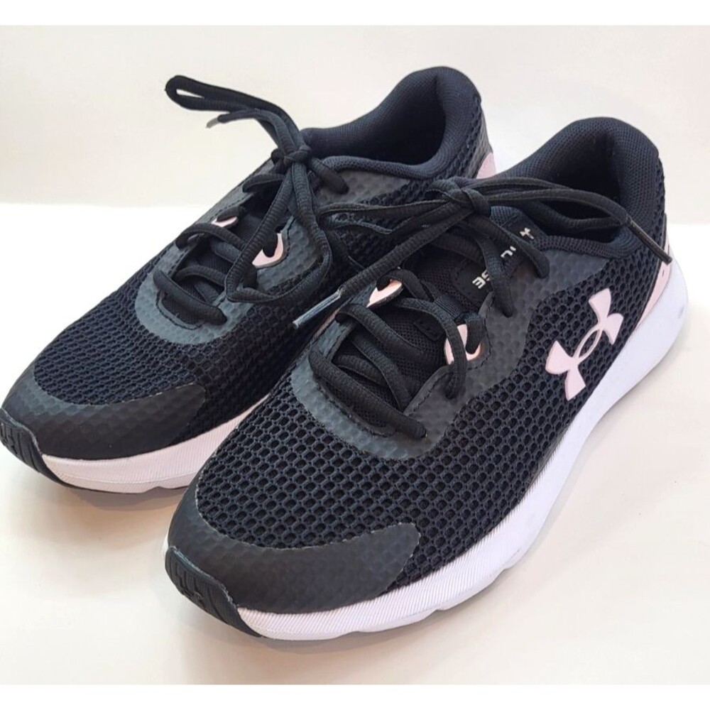 Under Armour Surge 3 Womens 6.5 Running Shoes Black Prime Pink 3024894-007